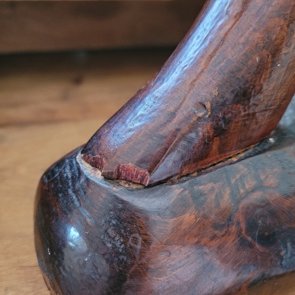 Rustic Cabin Wooden Duck Carved Bird Cabincore Shelf Decor Made in Canada - Picture 6 of 13